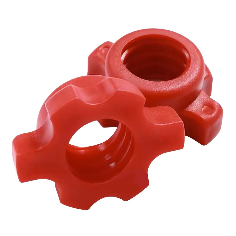 2PCS Red Spinlock Dumbbell Collar Nuts Anti-Slip