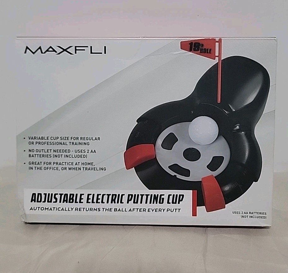 MAXFLI Electric Adjustable Golf Putting Cup with Automatic Ball Return