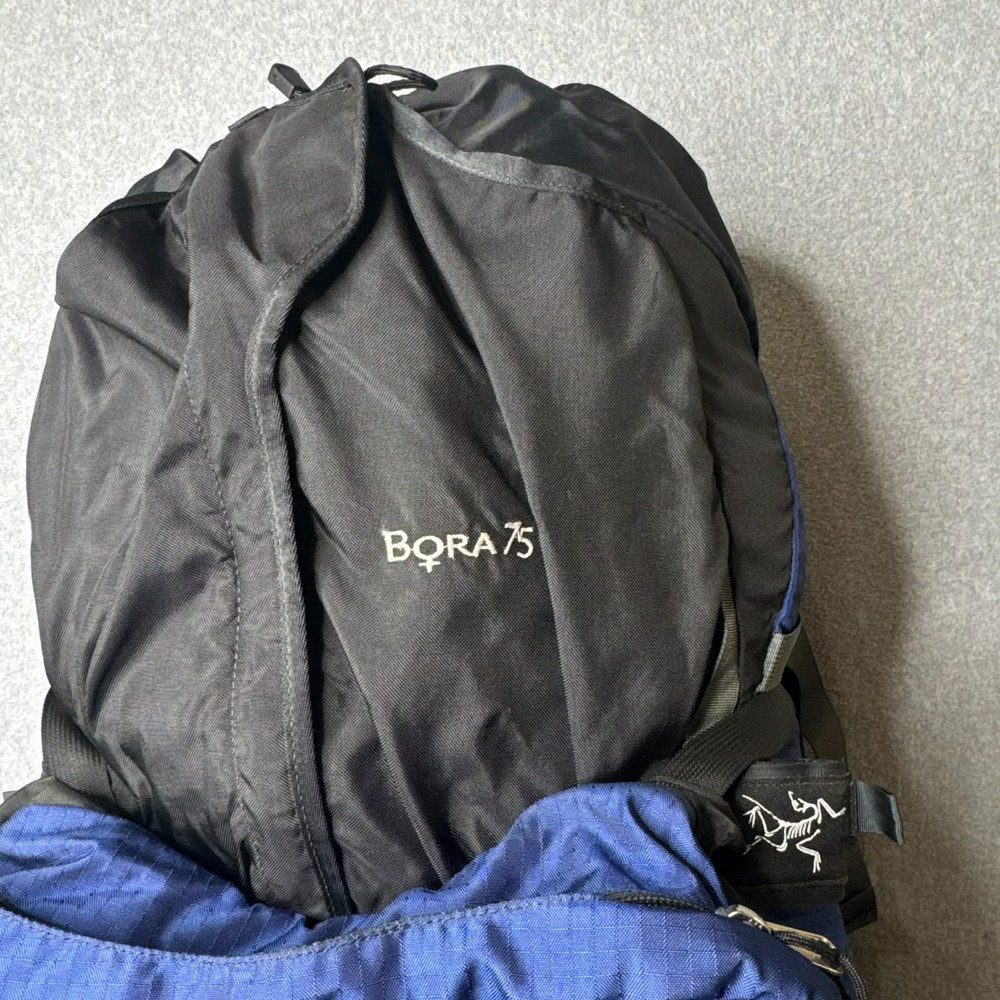 Arc'teryx Bora 75 Backpack Hiking Camping Internal Frame Black Blue Large Pack