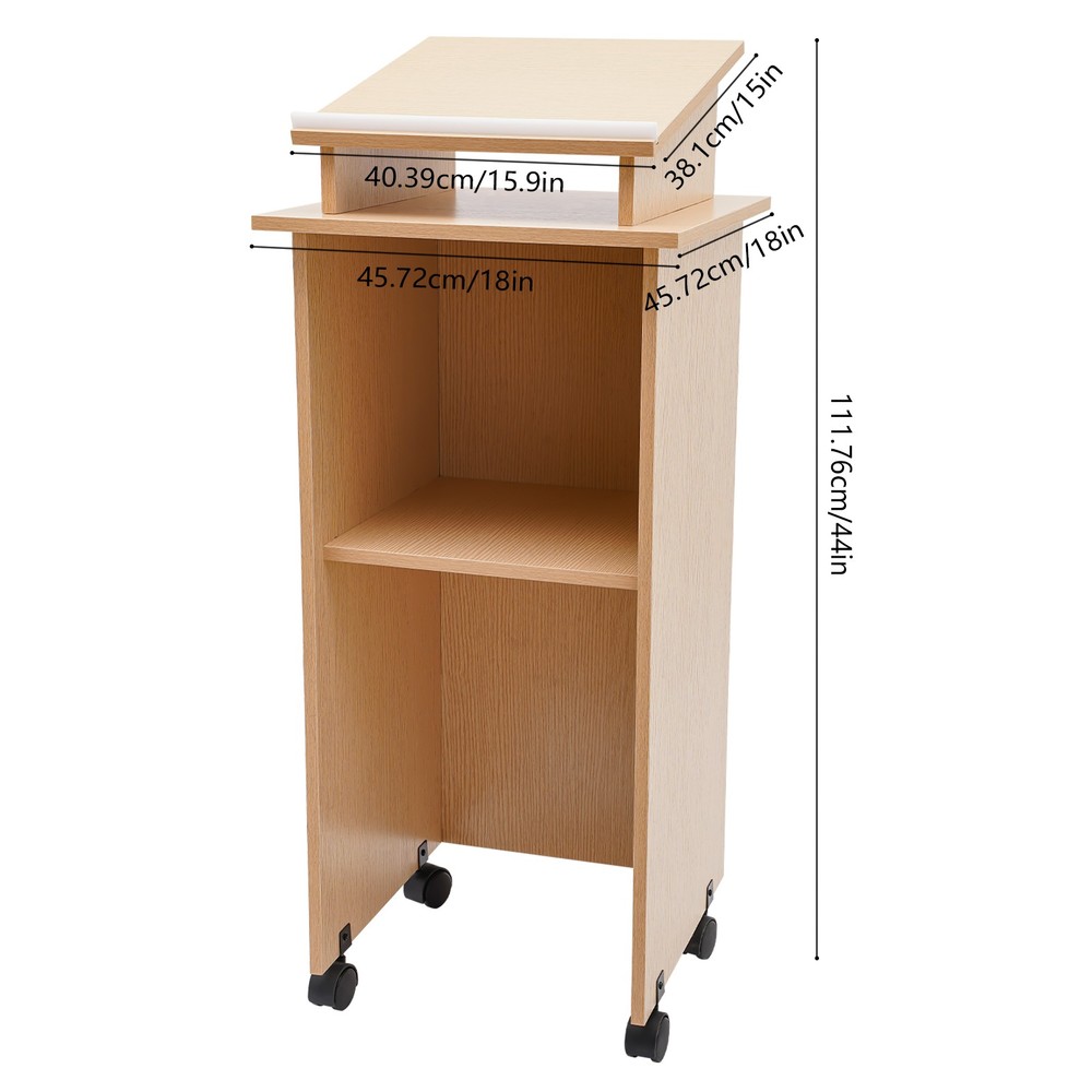 Portable Movable Desk for Presentations | Adjustable Height & Easy Mobility