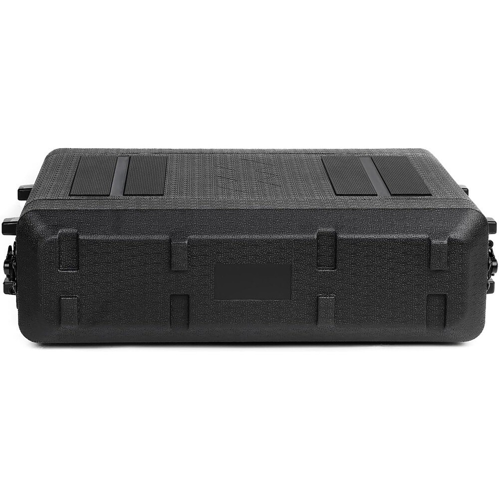 2U Rack Case 19" Solid Waterproof Dustproof Flight Case 2 Space Shock Mount Rack