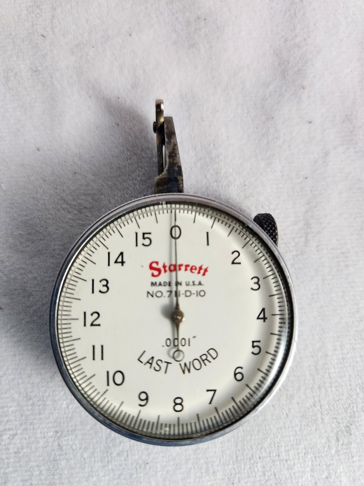 STARRETT NO. 711-D-10 LAST WORD DIAL INDICATOR WITH CASE