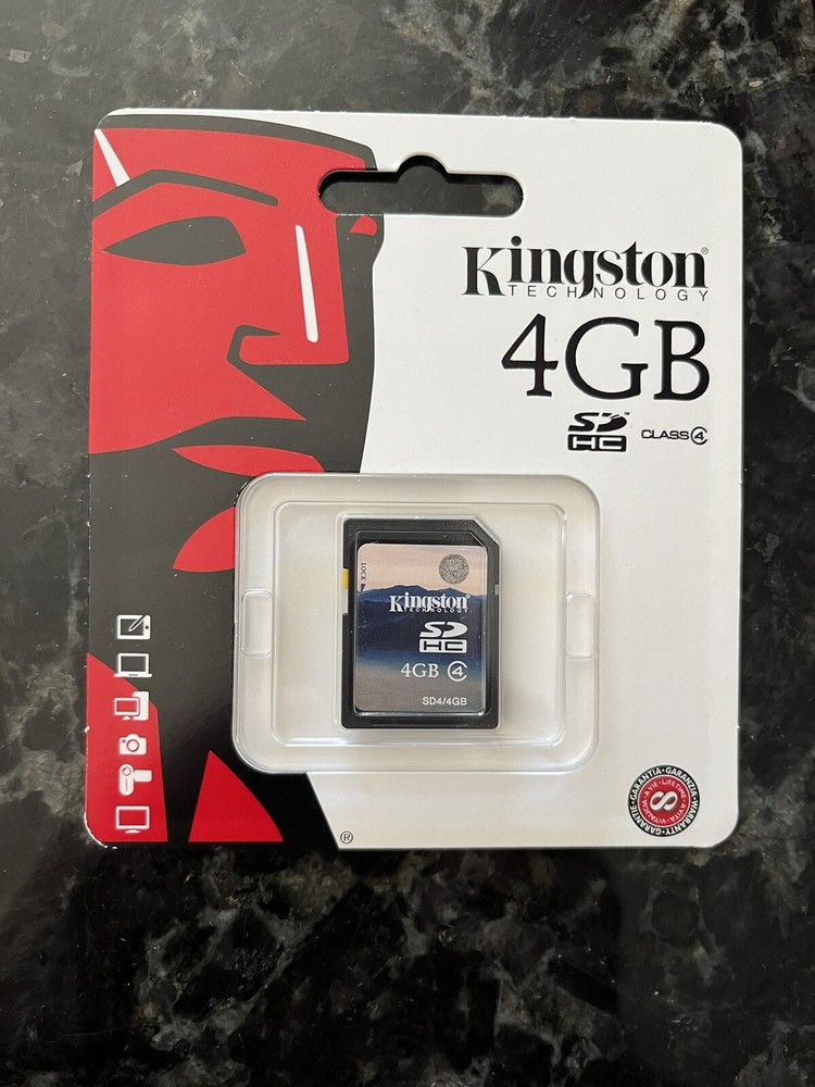 New Kingston 4GB SDHC Memory Card Class 4