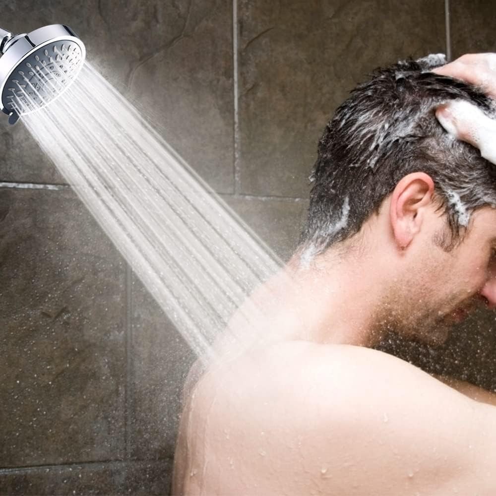 5-Function Adjustable Shower Head with High Pressure & Effortless Installation