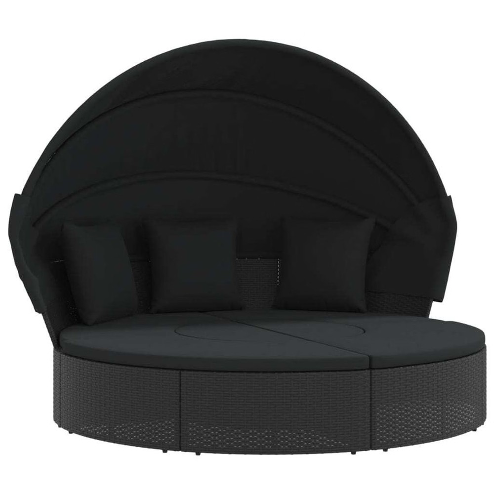 Outdoor Lounge Bed Black