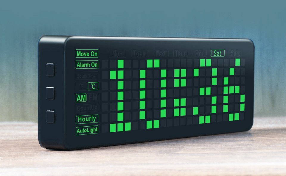 Waveshare 19695 Pico Clock - Green Raspberry Pi Pico