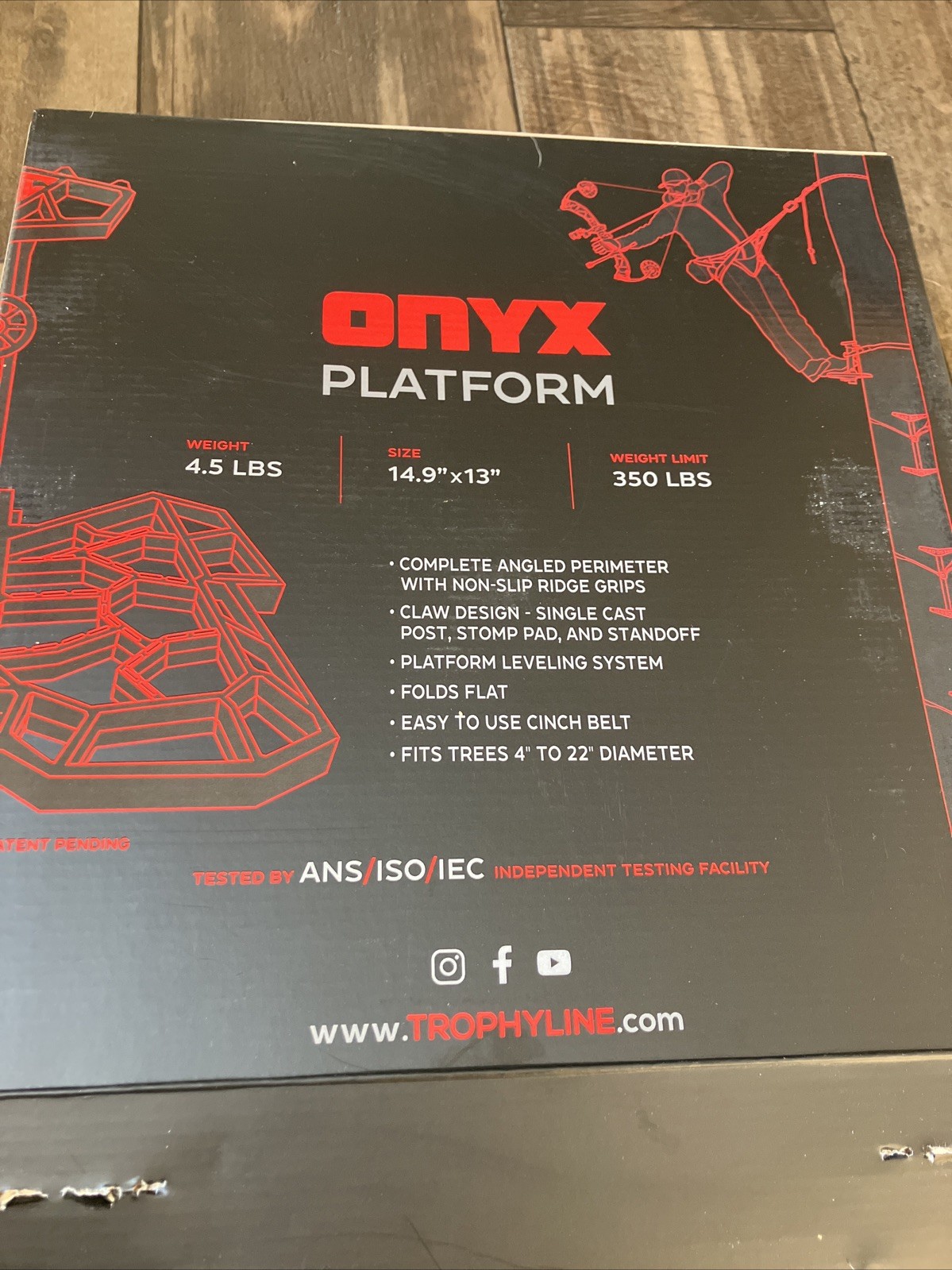 Trophyline Onyx Platform Grey Saddle Hunting Tree Stand New Made In The USA