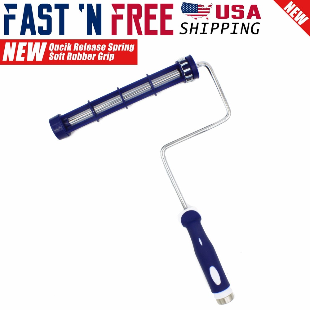 9" inch Quick Release Paint Roller Frame with Threaded Finger Grip for Ext Pole