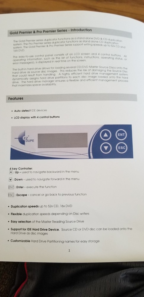 EZ Dupe 3-LG DVD CD DUPLICATOR NEW