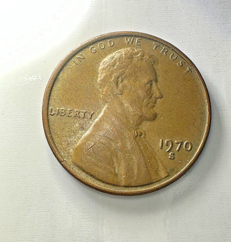 Rare1970 S , Cent  Strike Errors, E PLURIBUS UNIUM+DD Date & Mint Mark+FG Error