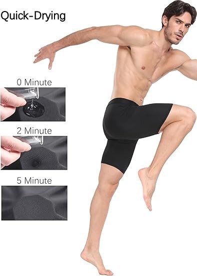 "4 Pack Compression Shorts with Pocket Men Sports Workout Performance Athletic..