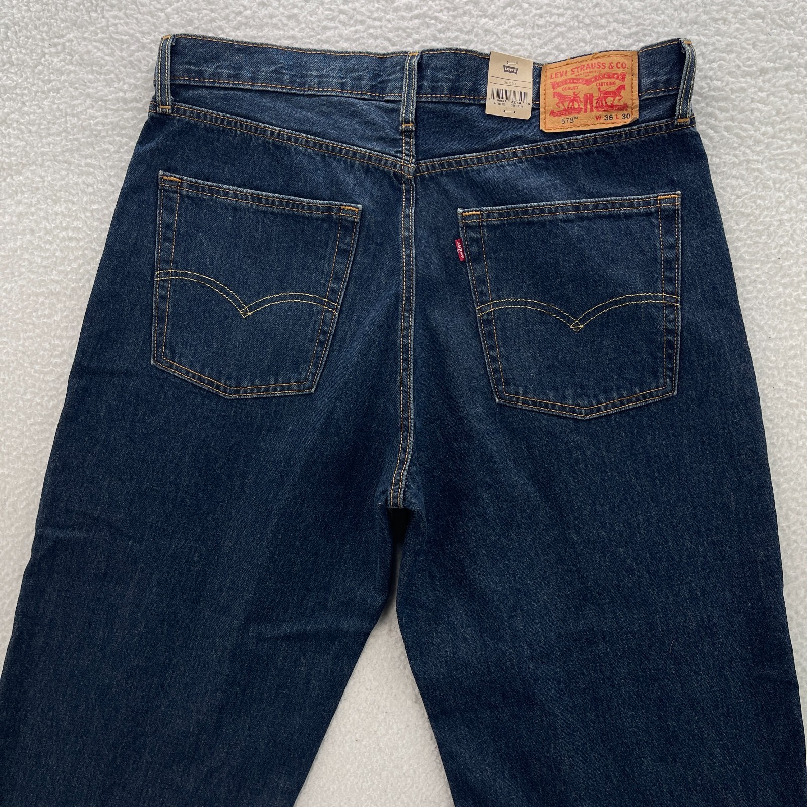 Levis Jeans Mens 36x30 Blue 578 Baggy Dark Wash Denim Y2K Skater Wide Leg NEW