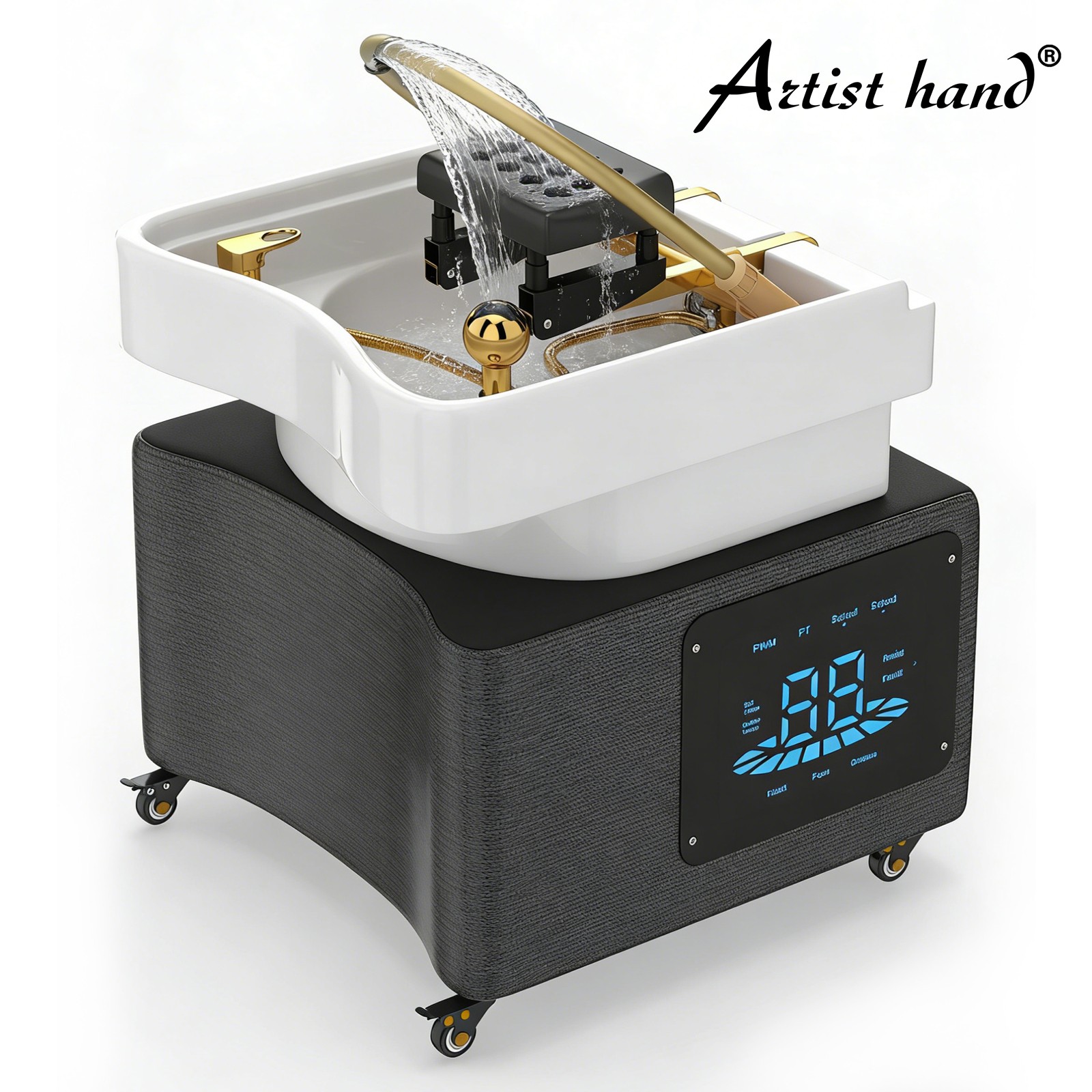 Pro Head Spa Shampoo Bowl Water Cycle LED Lights Therapy Scalp Care Equipment