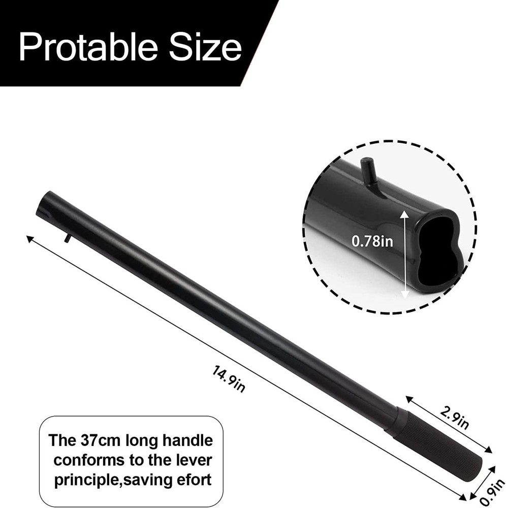 Horizontal Hydraulic Jack Handle 2 Ton Jack Handle Replacement with Rubber....