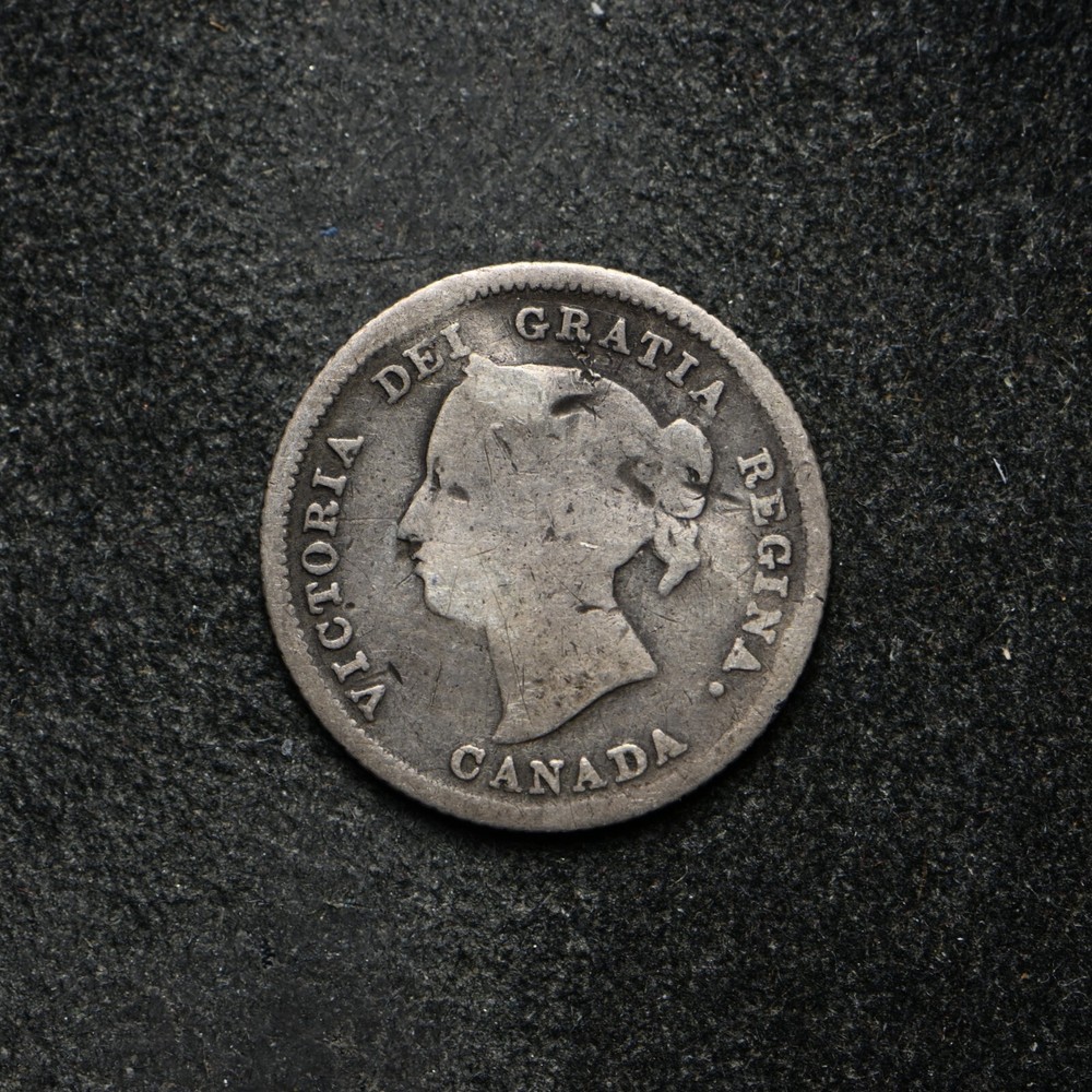188? Canada 5 Cent Silver damaged (bb15487)