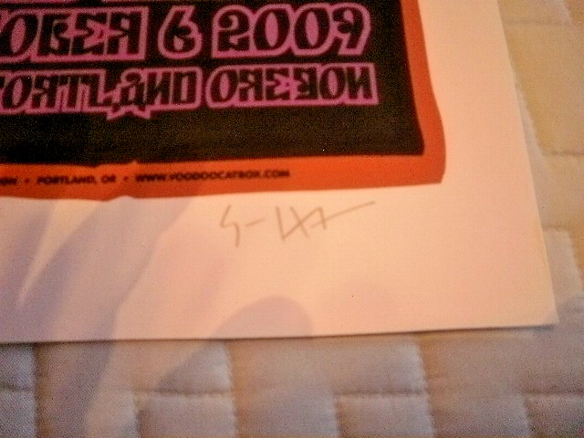 Tower Records Aimee Mann/Nick Lowe Concert Poster 2009 Limited