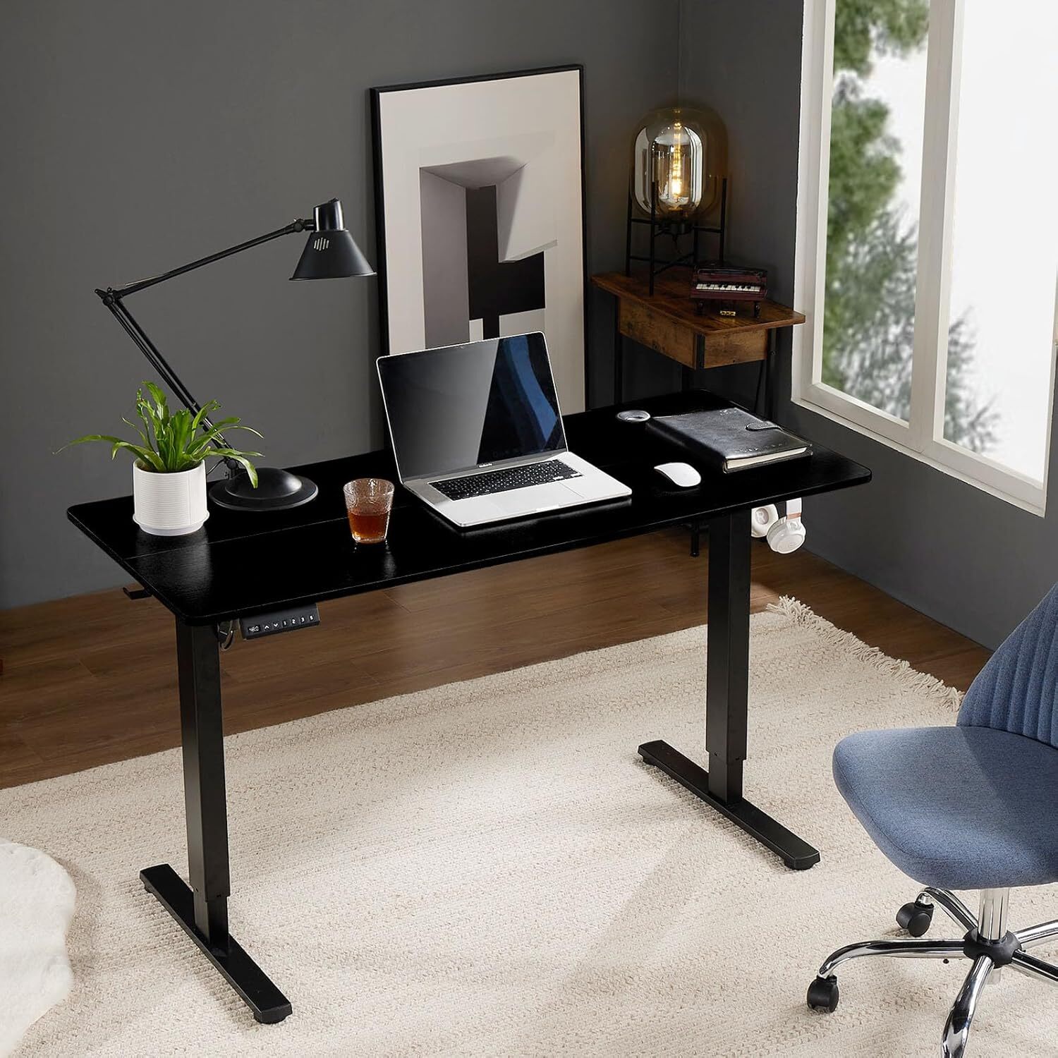 40-63 Inch Electric Standing Desk Home Office Height Adjustable Computer Table