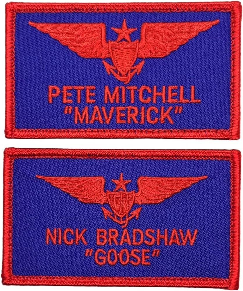 Goose Maverick Navy Fighter Weapons School Morale Patch - 2PC Bundle HOOK