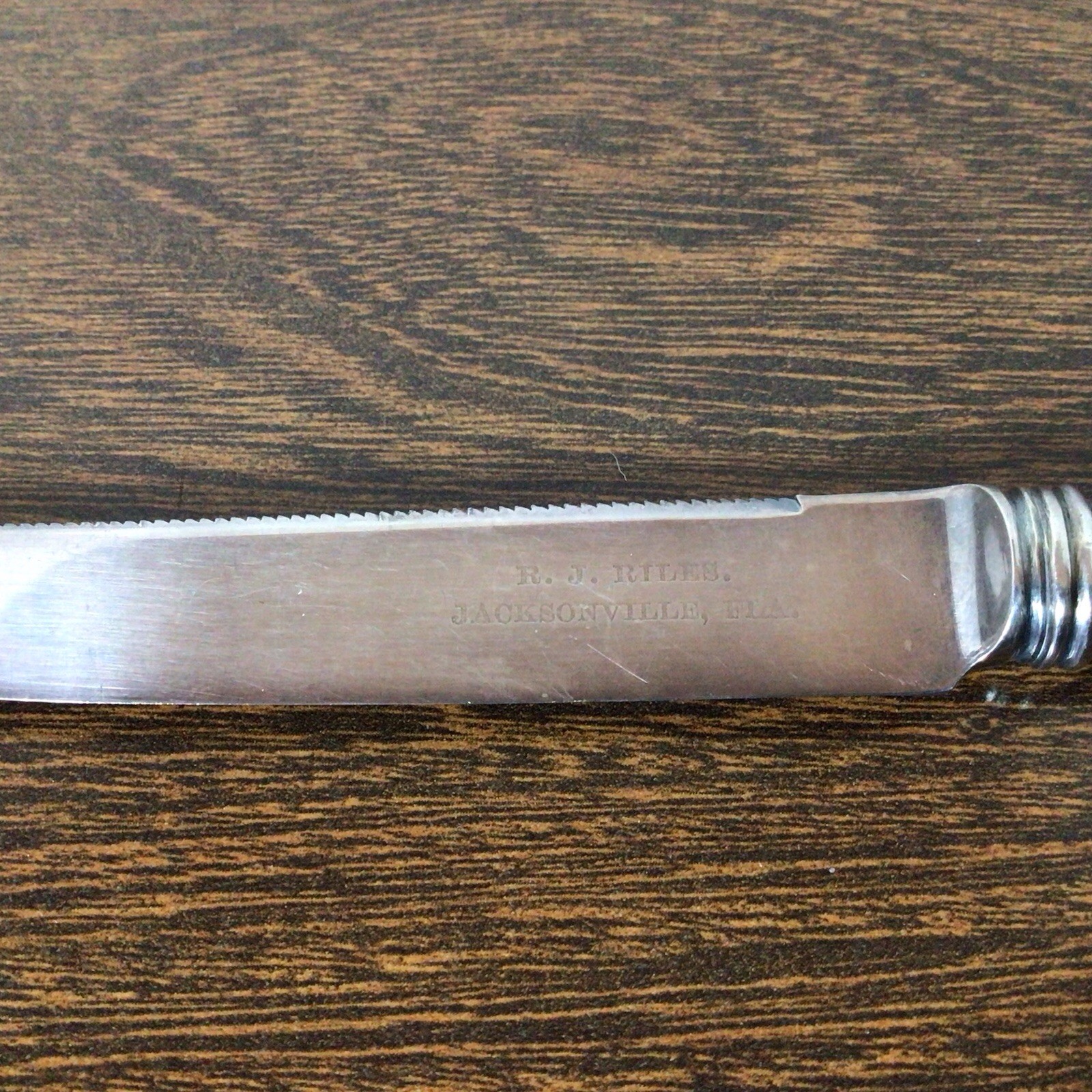 Florida Alligator In God We Trust Sterling Silver Grapefruit Cheese Knife