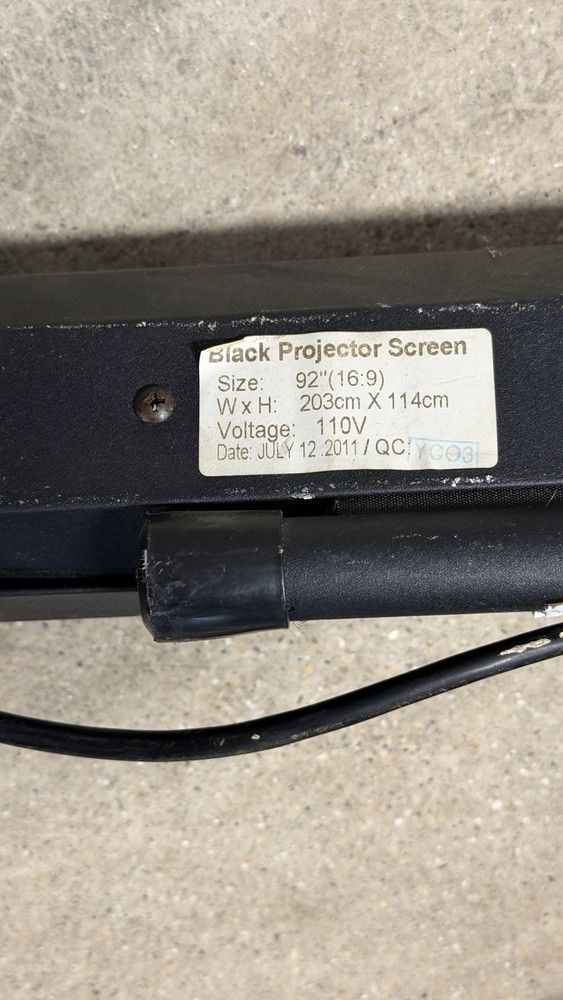 Motorized Projector Screen 92” (16:9) – Fully Working – 110V