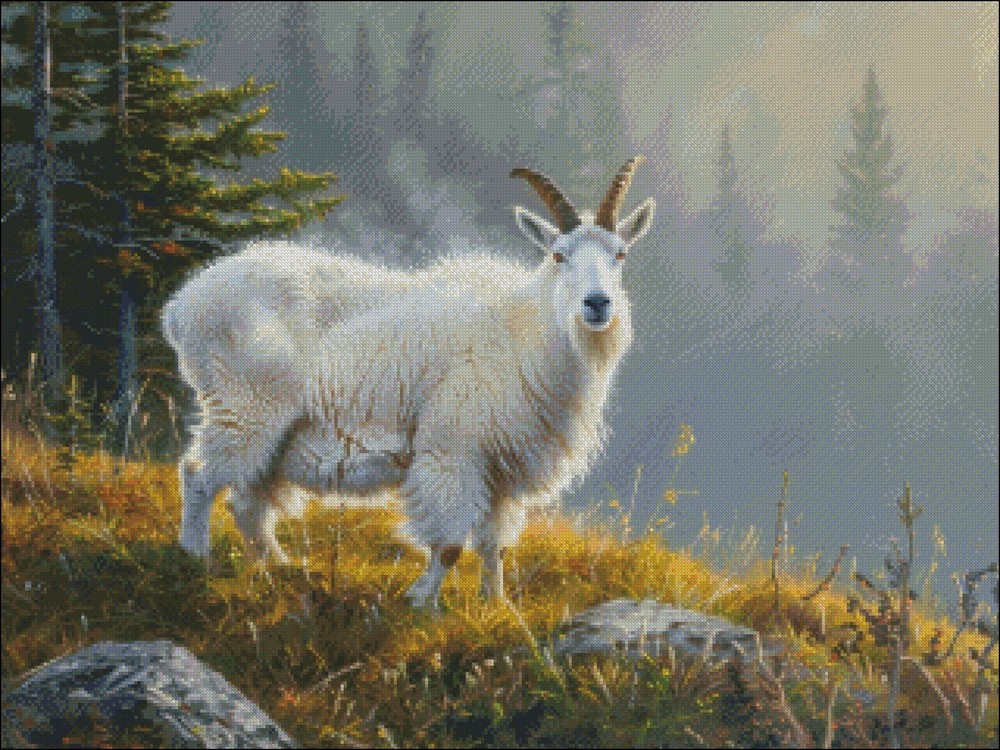 Summit Dweller - Chart Counted Cross Stitch Patterns Needlework DIY DMC Color