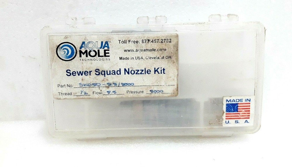 Aqua Mole Sewer Squad Nozzle Kit 5000 PSI
