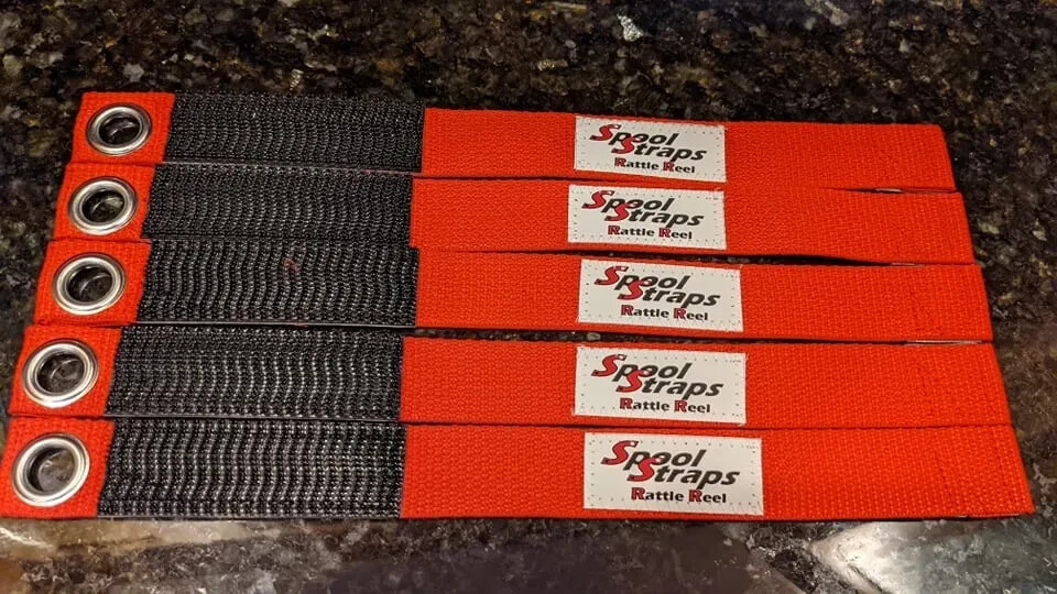 (2-pack) Catch Cover Black 1" Wide Storage Spool Strap