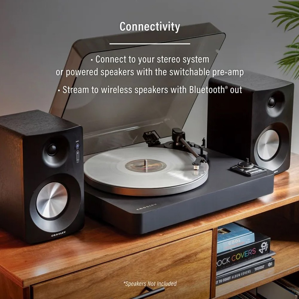 Crosley C300 2-Speed Bluetooth Out Fully Automatic Turntable - Black C300A-BK