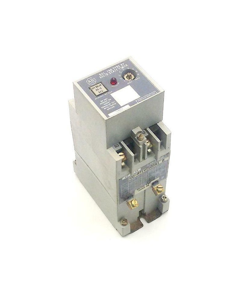 Allen Bradley  700-RT10T100A1 Off Delay Solid State Timer 110/120 VAC 0.5-2 Sec.