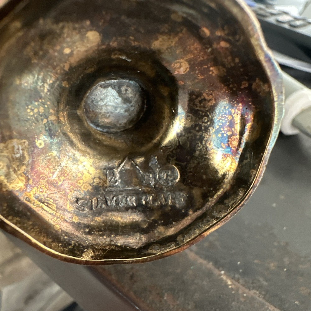 Vintage Silver Plated Sugar Scuttle Rose Pattern Embossed Silver Plated