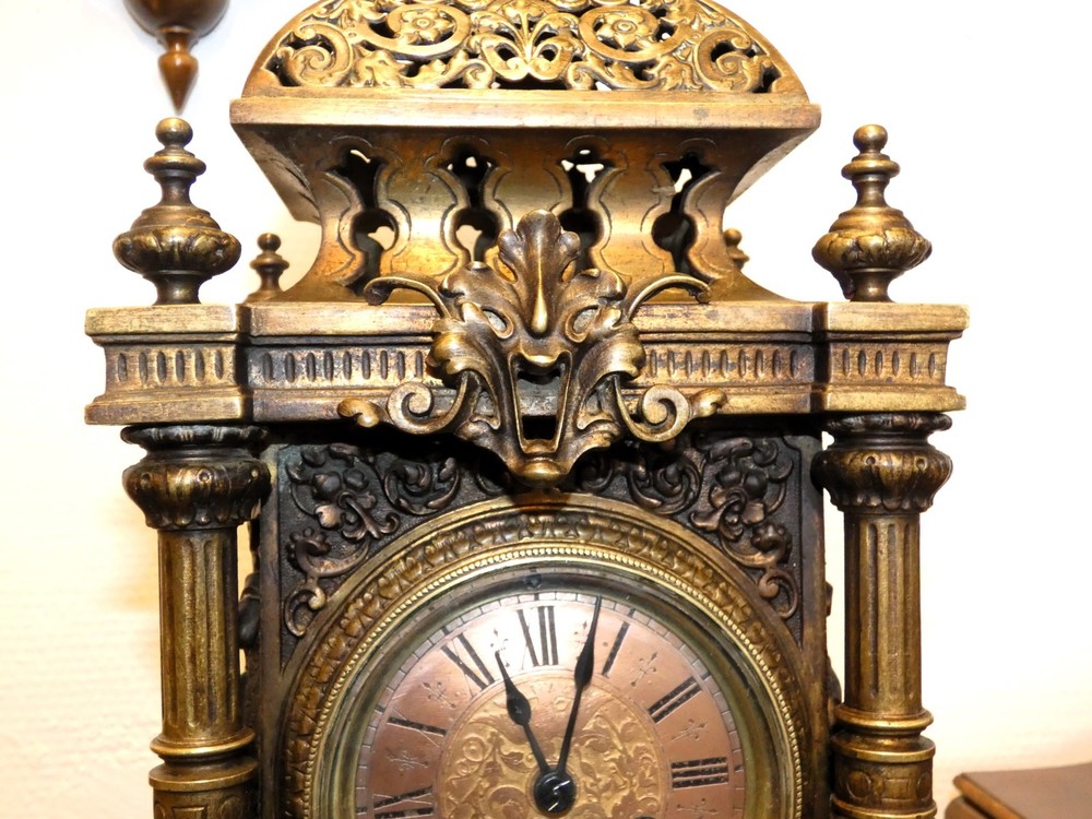 Lenzkirch 63193 Heavy Solid Bronze Mantel Clock 54cm 10kg