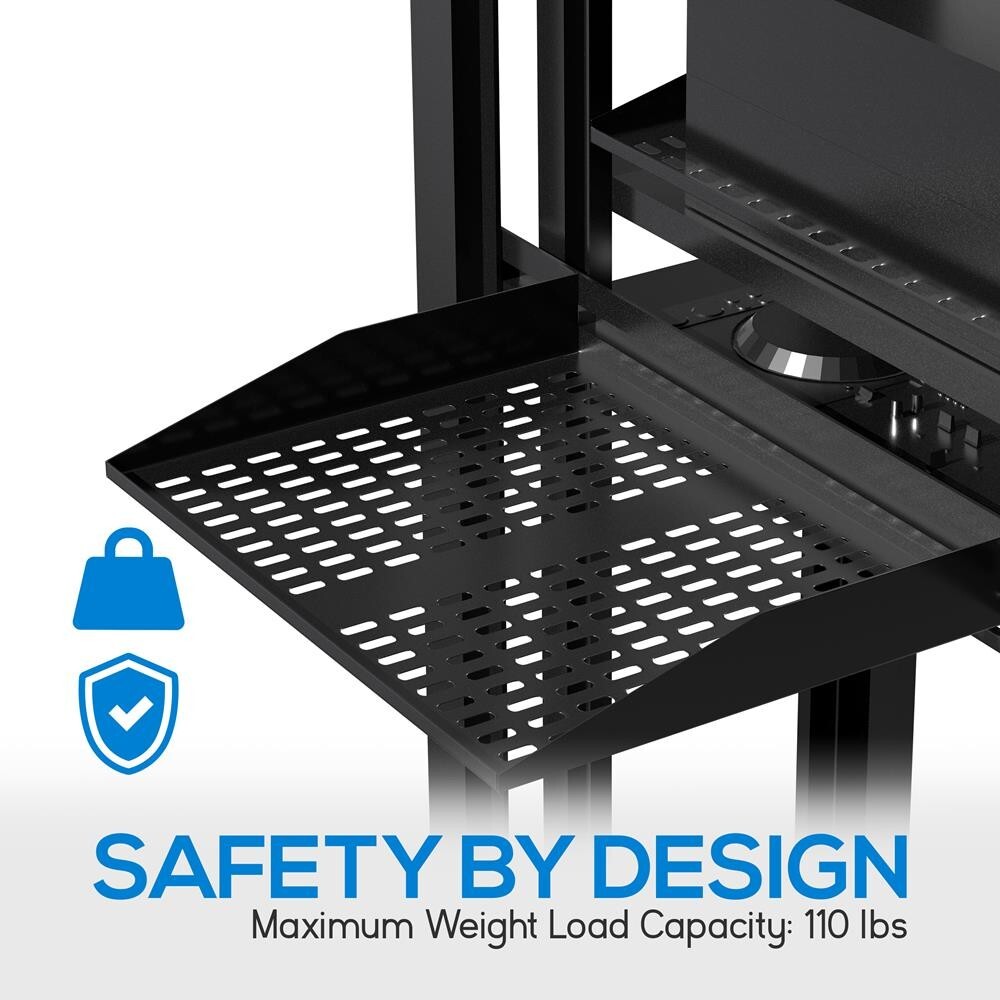 Pyle 1U+2U Server Rack Shelves - Universal Device Server Rack Mounting Tray