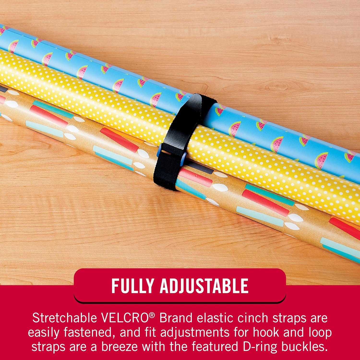 VEL-30792-AMS 15 Inch Elastic Straps 4 Pack | Stretchable and Adjustable for Snu