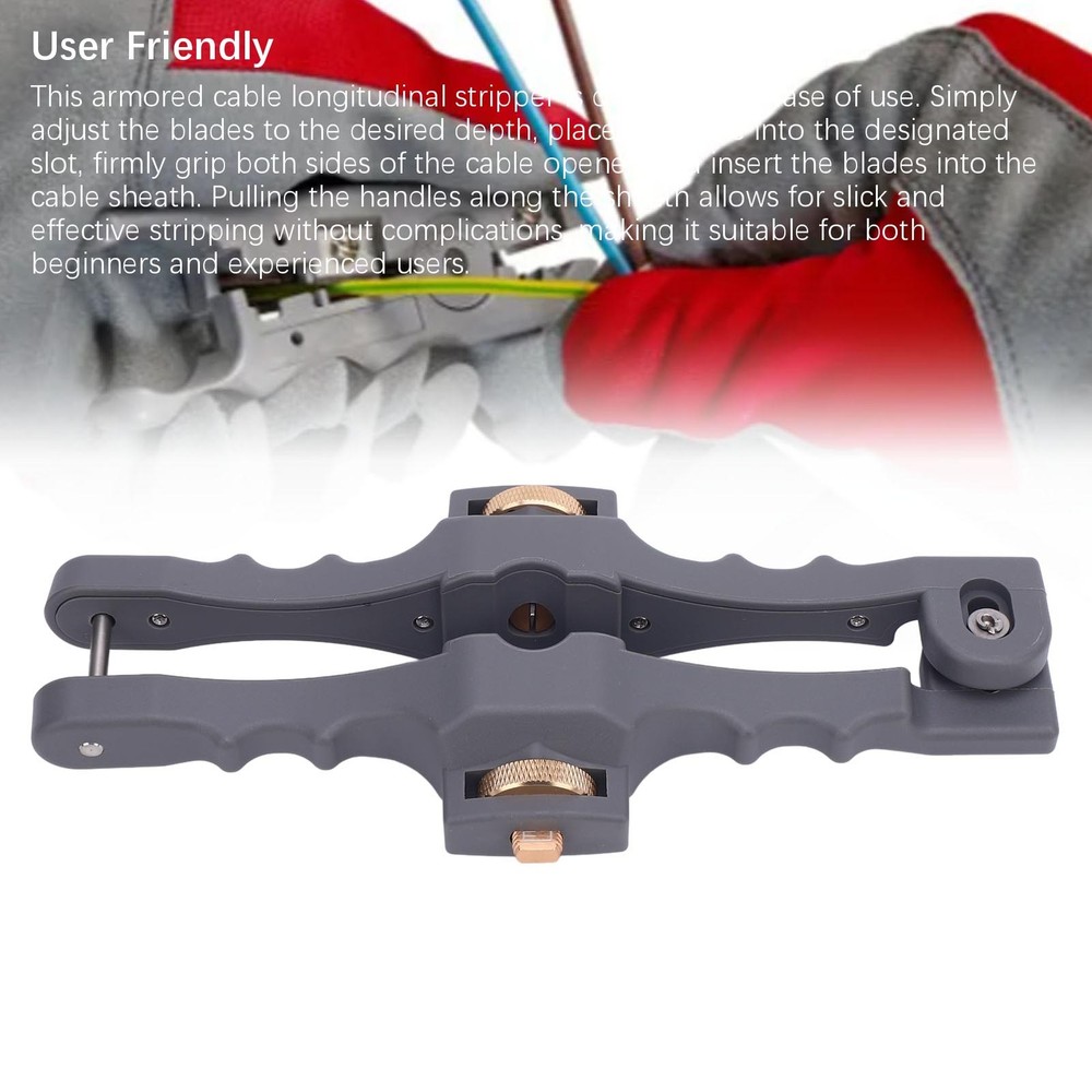 Adjustable Armored Fiber Optic Cable Stripping Tool For Efficient Stripping For