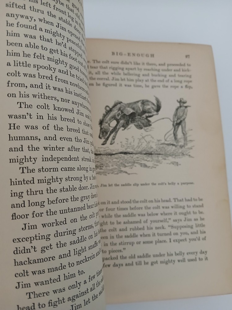 BIG ENOUGH by Will James, Author & Illustrator - 1939 Charles Scribner's Sons HC