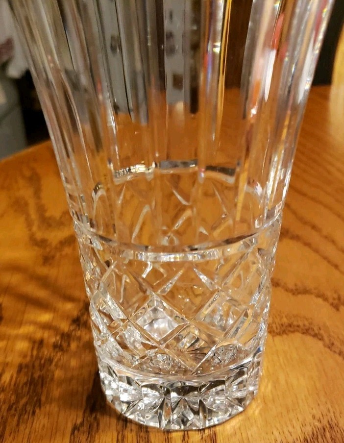 Samodor Crystal Vase 9" Tall 5.5 " Diameter
