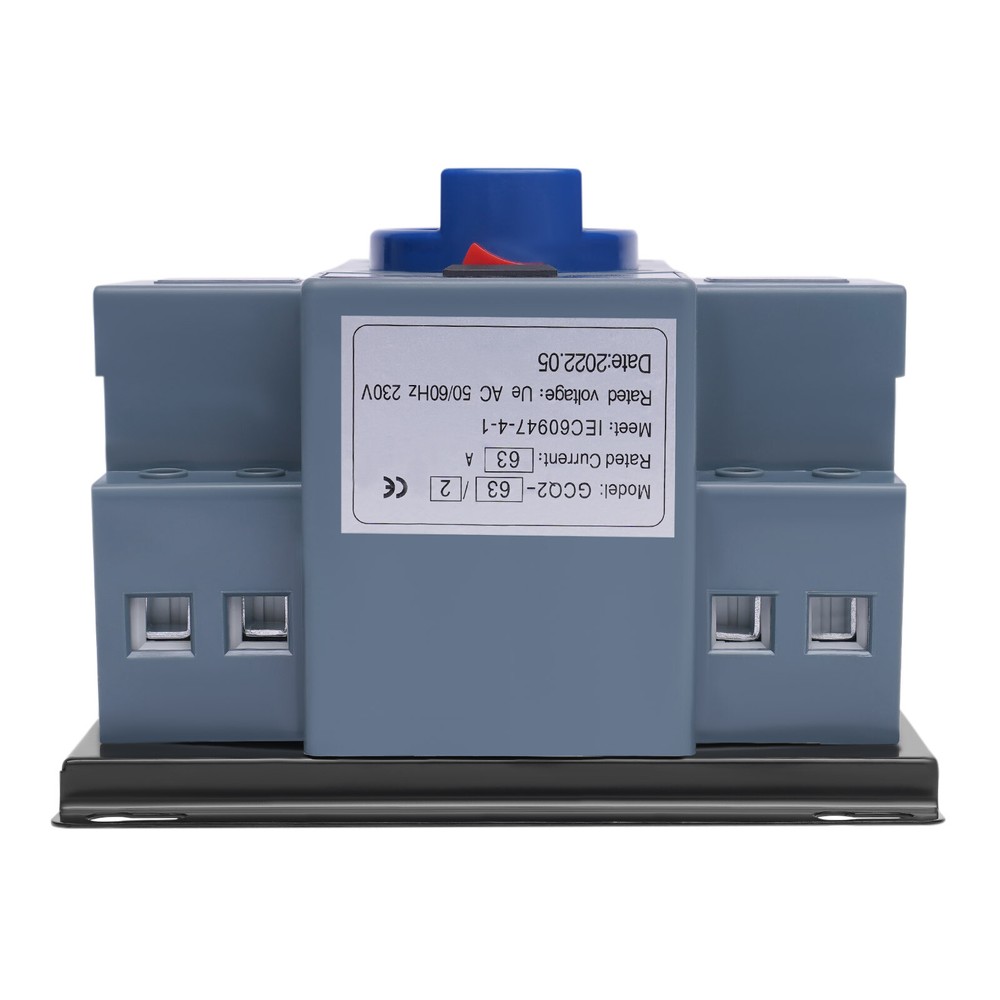63A 2P ATS Dual Power Automatic Transfer Switch for Generator Changeover Switch