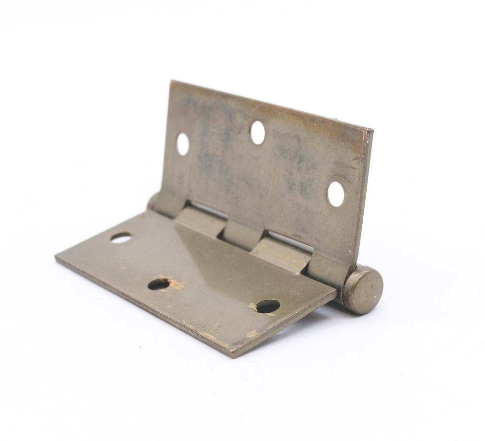 Classic Brass Plated Steel Flat Tip Butt Door Hinge