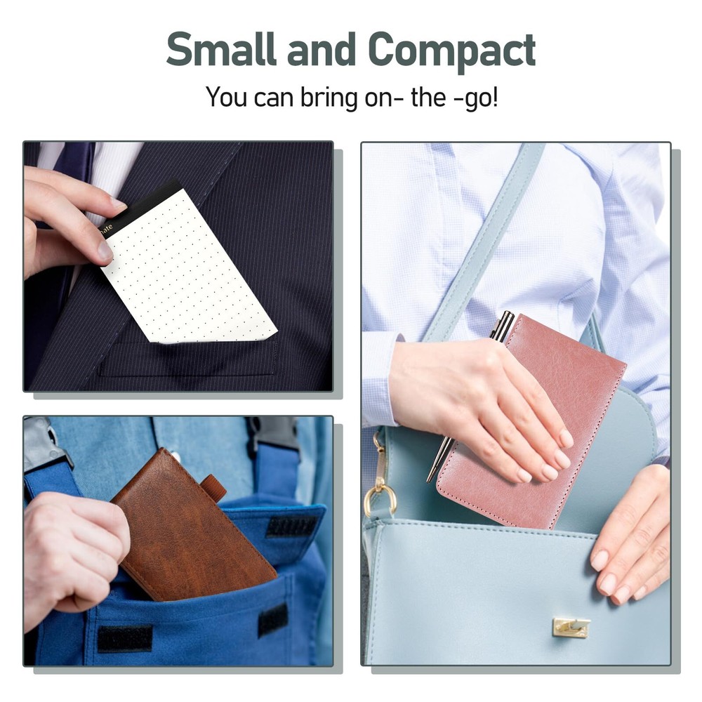 3x5 Inch Small Notepad Holder with 8 Pack 30 Sheets Notepad Refill and Pen