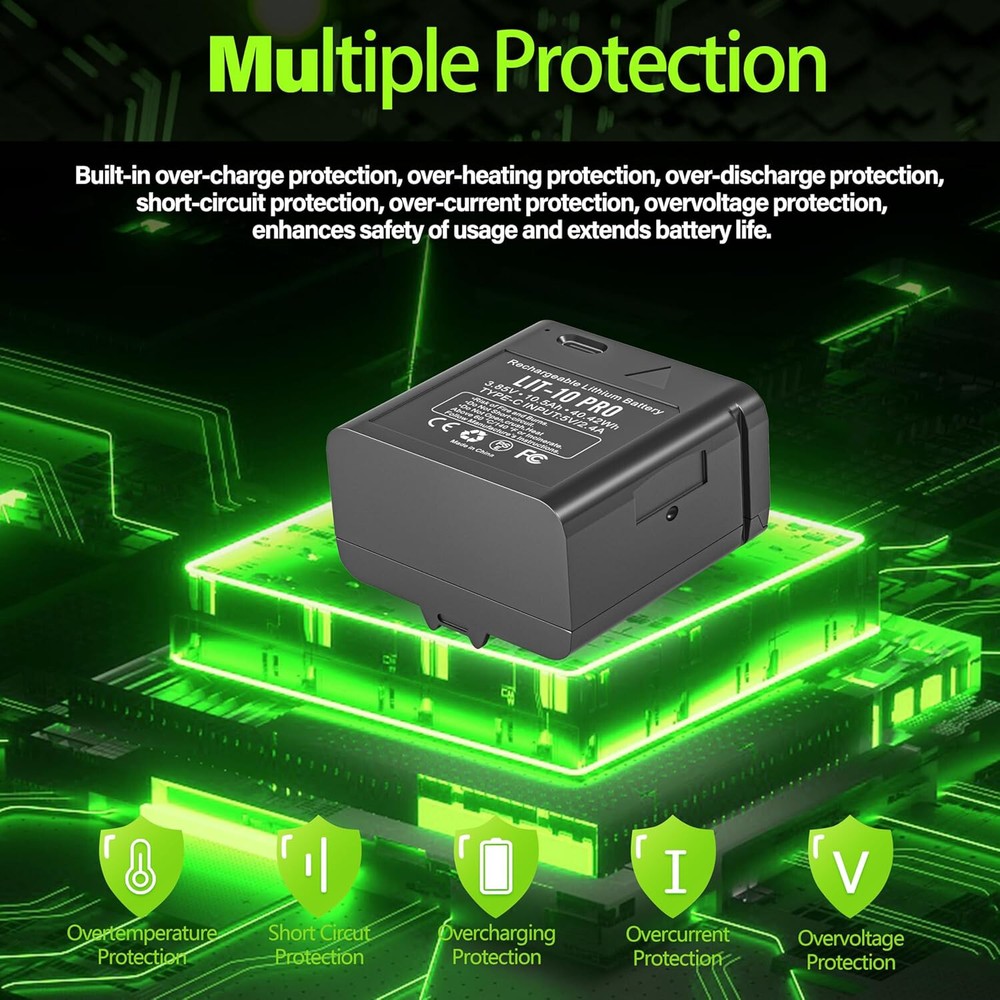 2Pack LIT-10 Battery for SPYPOINT Link-Micro & Cell-Link Cellular Trail Camera