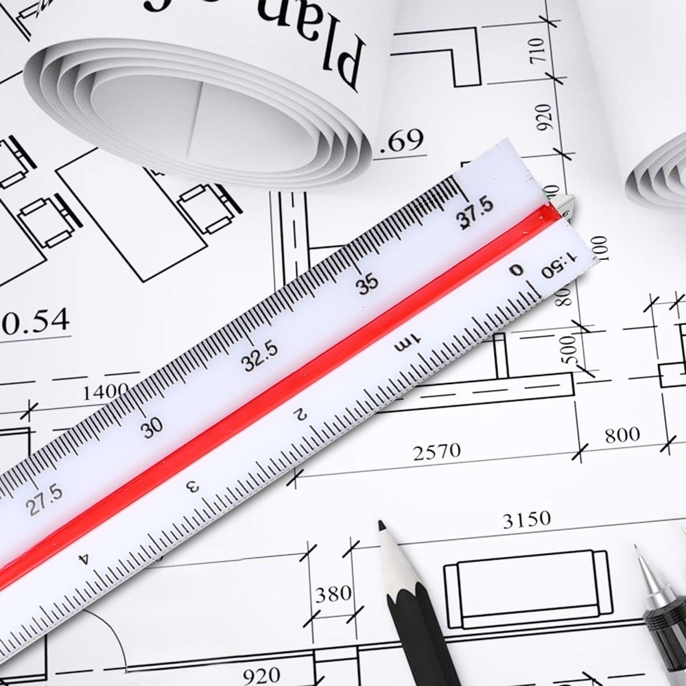 Architectural Scale Ruler 12 Inch Engineering Drafting Ruler for Architects