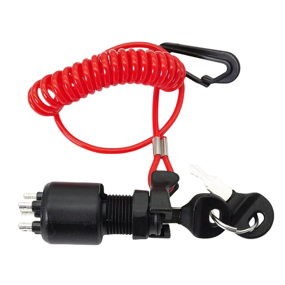 Ignition Switch With Safety Lanyard Keys Replace for 175974 for Johnson Boat
