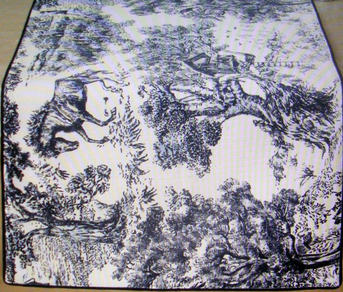 POTTERY BARN BRANDON MAXWELL GROVELAND TOILE REVERSIBLE TABLE RUNNER 18X108 NWTG