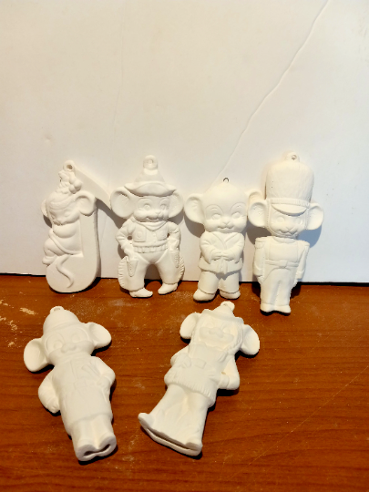 Carrier Mice Set 2 Ready to Paint Ceramic Bisque