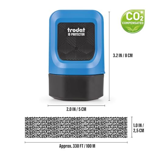 ID Protector Ink Roller – Identity Theft Protection Roller Stamp – incl. 3