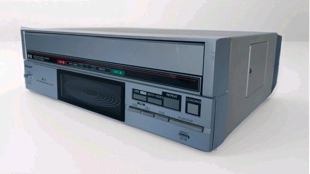 Vintage Sharp Automatic Turntable Front Loading Plays Both Sides RP-116 Japan