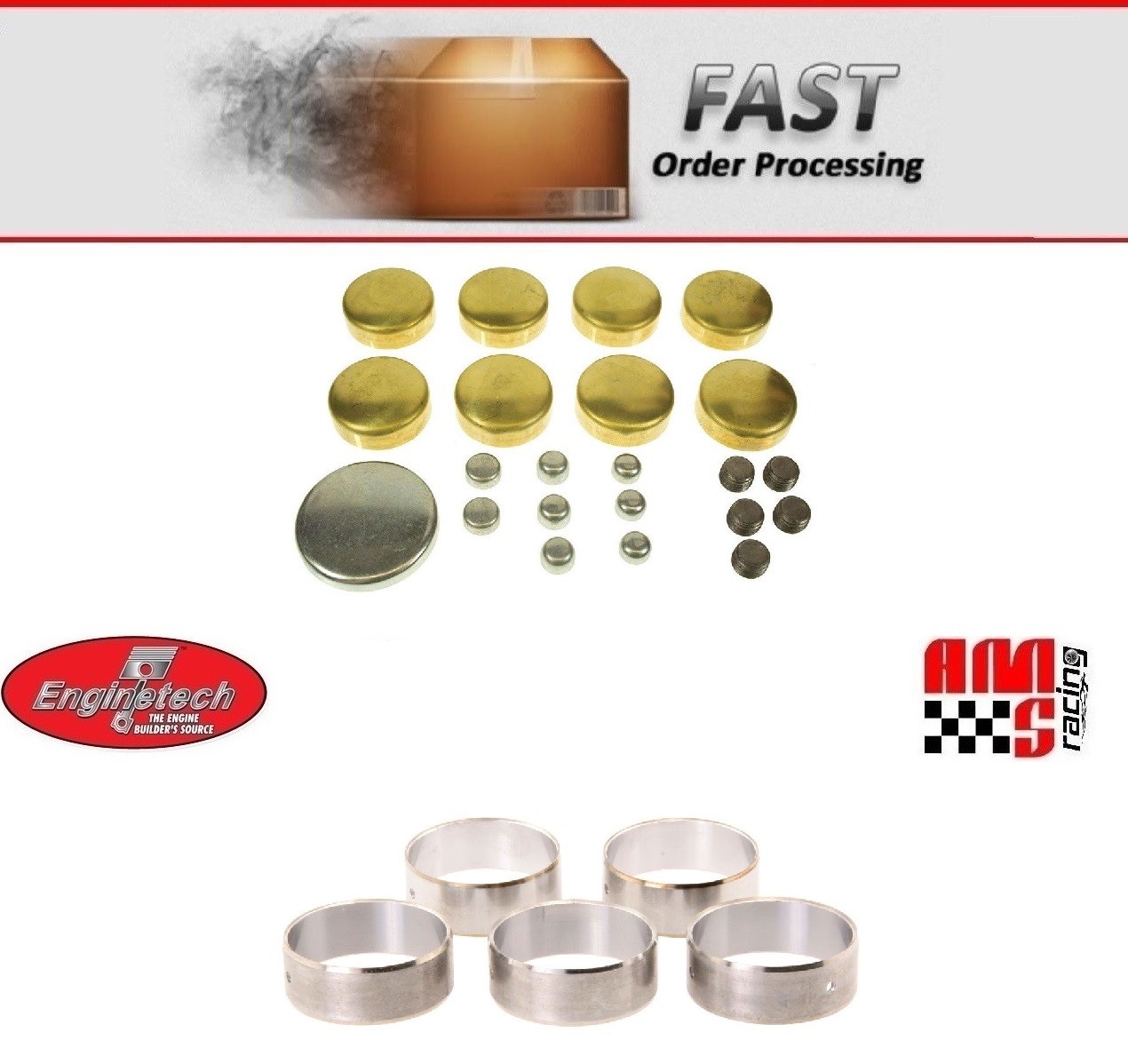 Camshaft Bearings & Expansion Freeze Plug Kit - Chevrolet SBC V8 5.7 305 327 350