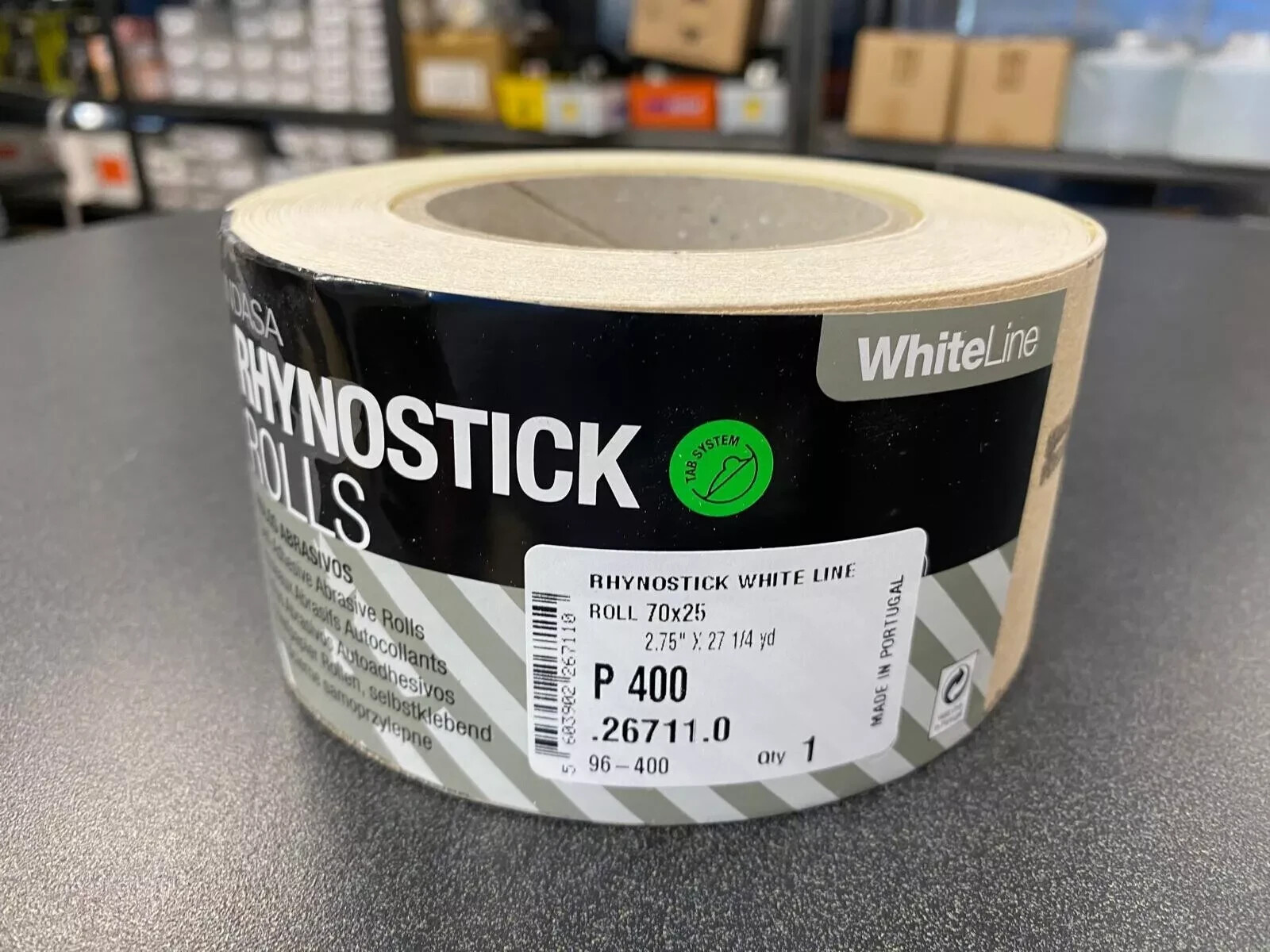 Indasa Self Adhesive Sandpaper Roll 2.75" x 27-1/4yds 400 Grit White 96-400