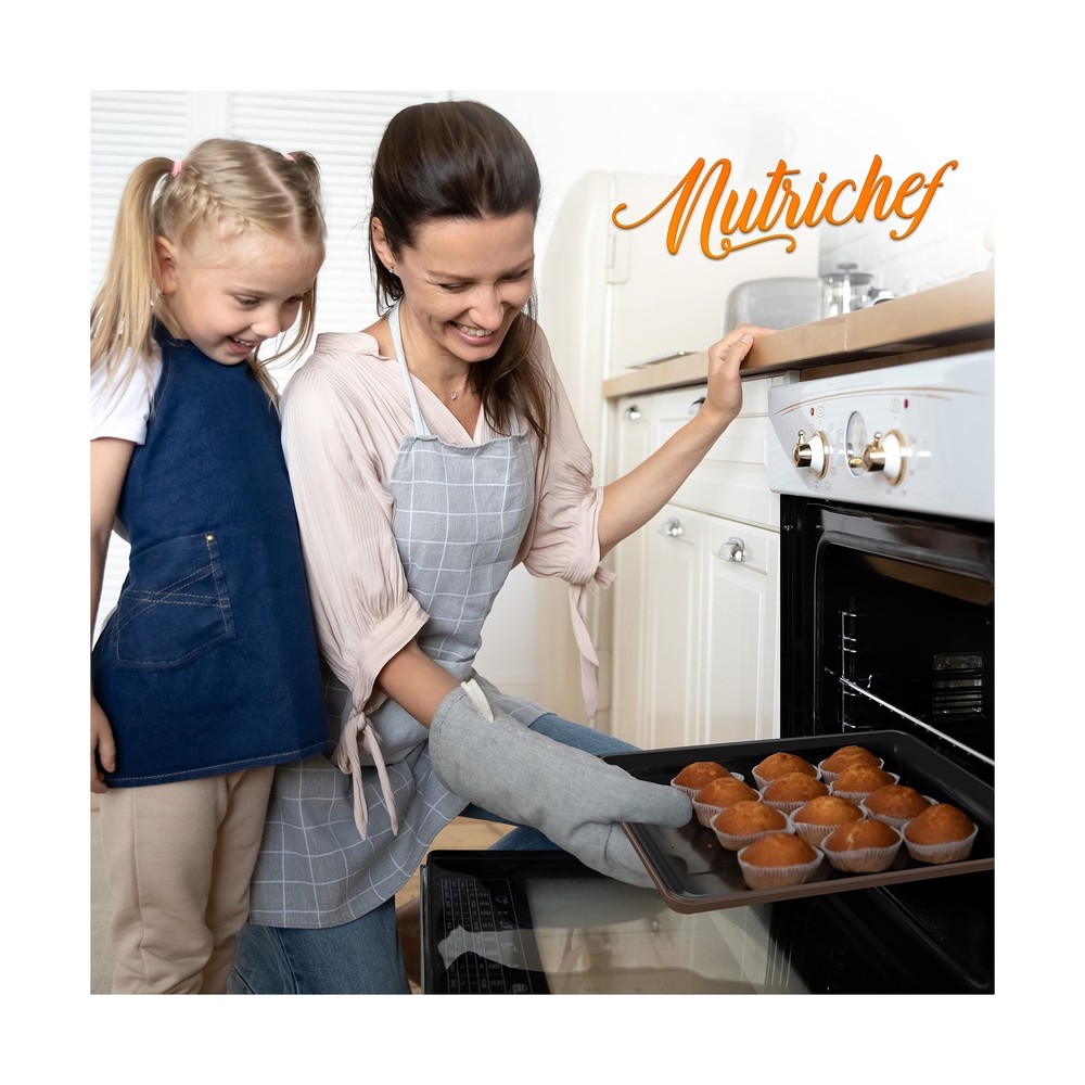 8-Piece Nonstick Stackable Bakeware Set - PFOA, PFOS, PTFE Free Baking Tray S...