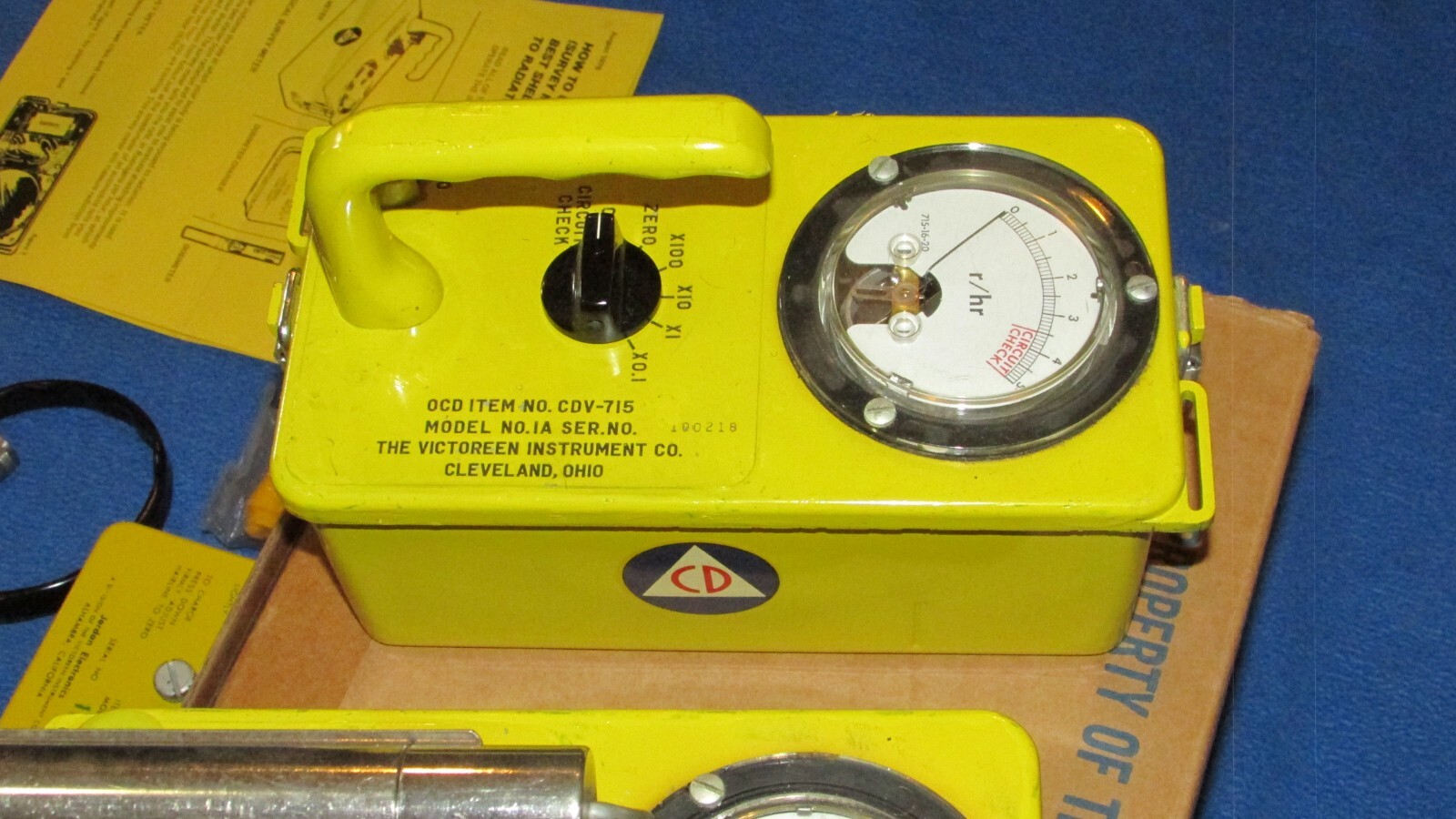 RETROFIT! TESTED! Geiger Counter CD V-777-1 Radiation Detection Set Cold War
